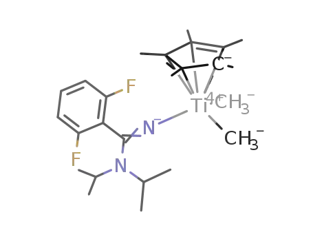 [Ti(C<sub>5</sub>(CH<sub>3</sub>)5)(CH<sub>3</sub>)2(NC(N(CH(CH<sub>3</sub>)2)2)C<sub>6</sub>H<sub>3</sub>F<sub>2</sub>)]