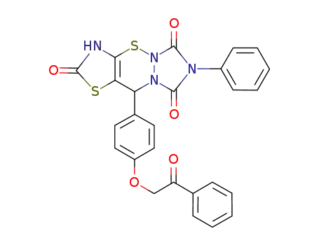 10-[4-(benzoylmethoxy)phenyl]-7-phenyl-thiazolo[5,4-e]thiadiazino[2',3'-a]triazole-2,6,8-trione