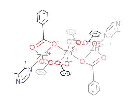 Molecular Structure of 1101192-04-4 ([Zn<sub>3</sub>(benzoate)6(2,3-dimethylpyrazine)2])
