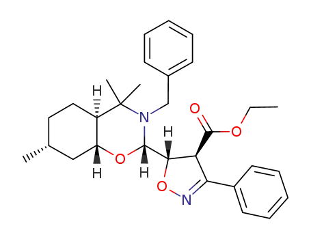 ethyl (+)-(2S,4'S,5'S,7R,9R,10S)-5-(3-benzyl-4,4,7-trimethyloctahydro-2H-1,3-benzoxazin-2-yl)-3-phenyl-4,5-dihydroisoxazole-4-carboxylate