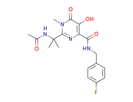 2-[1-(acetylamino)-1-methylethyl]-N-(4-fluorobenzyl)-5-hydroxy-1-methyl-6-oxo-1,6-dihydropyrimidine-4-carboxamide