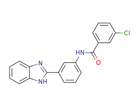 Molecular Structure of 314029-69-1 (N-[3-(1H-benzimidazol-2-yl)phenyl]-3-chlorobenzamide)