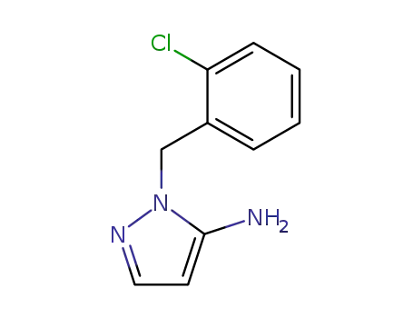 Molecular Structure of 3524-28-5 (1-(2-CHLOROBENZYL)-1H-PYRAZOL-5-AMINE)