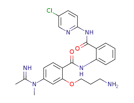 N-(5-chloropyridine-2-yl)-2-[4-(ethaneimidoylmethylamino)-2-(3-aminopropoxy)phenylcarbonyl-amino]benzamide