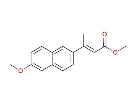 Molecular Structure of 901766-67-4 (methyl (E)-3-(6-methoxynaphthalen-2-yl)but-2-enoate)