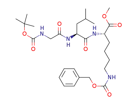 Molecular Structure of 1255610-09-3 (Boc-gly-L-leu-L-lys(Z)-OMe)