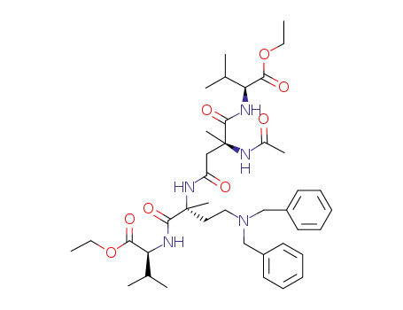 N2-acetyl-N-[(1S)-1-(ethoxycarbonyl)-2-methylpropyl]-2-methyl-D-α-asparaginyl-4-(dibenzylamino)-D-isovalyl-L-valine ethyl ester