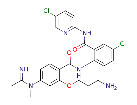 N-(5-chloropyridine-2-yl)-2-[4-(ethaneimidoylmethylamino)-2-(3-aminopropoxy)phenylcarbonylamino]-5-chlorobenzamide