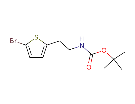 Molecular Structure of 885279-60-7 ([2-(5-BROMO-THIOPHEN-2-YL)-ETHYL]-CARBAMIC ACID TERT-BUTYL ESTER)