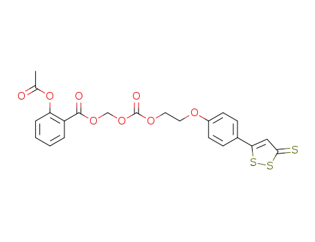 ((2-(4-(3-thioxo-3H-1,2-dithiol-5-yl)phenoxy)ethoxy)carbonyloxy)methyl 2-(acetyloxy)benzoate