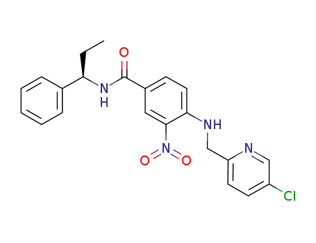 4-{[(5-chloro-2-pyridinyl)methyl]amino}-3-nitro-N-[(1R)-1-phenylpropyl]benzamide