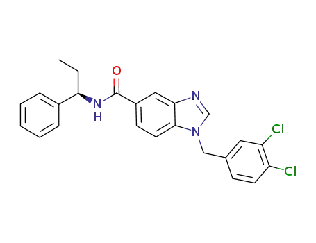 1-[(3,4-dichlorophenyl)methyl]-N-[(1R)-1-phenylpropyl]-1H-benzimidazole-5-carboxamide