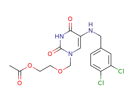 1-(2'-acetoxyethoxymethyl)-5-(3'',4''-dichlorobenzylamino)uracil