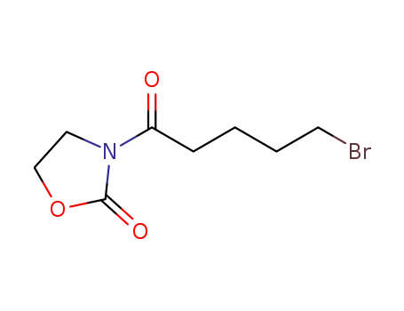 Molecular Structure of 1330681-59-8 (3-(5-bromopentanoyl)oxazolidin-2-one)