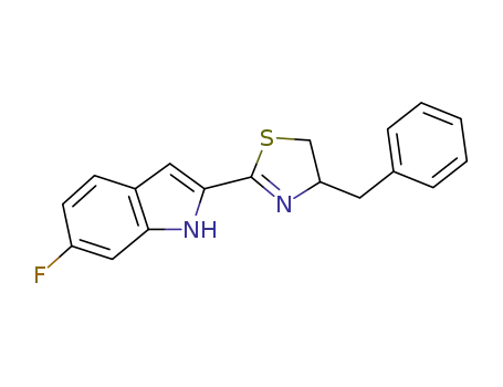 2-(6-fluoroindole-2-yl)-4-benzylthiazoline