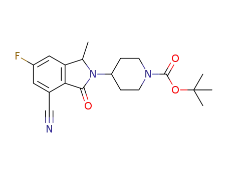 tert-butyl 4-(4-cyano-6-fluoro-1-methyl-3-oxo-1,3-dihydro-2H-isoindol-2-yl)piperidine-1-carboxylate