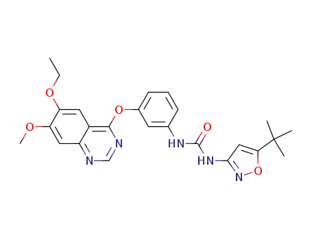 1-(5-tert-butylisoxazol-3-yl)-3-(3-(6-ethoxy-7-methoxyquinazolin-4-yloxy)phenyl)urea