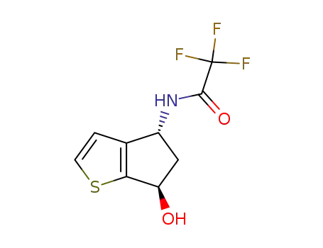 (+/-)-2,2,2-trifluoro-N-(trans-5,6-dihydro-6-hydroxy-4H-cyclopenta[b]thiophen-4-yl)acetamide
