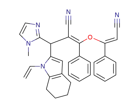 (Z)-3-{[(Z)-2-cyano-1-phenylvinyl]oxy}-2-[(1-methyl-1H-imidazol-2-yl)(1-vinyl-4,5,6,7-tetrahydro-1H-indol-2-yl)methyl]-3-phenylprop-2-enenitrile