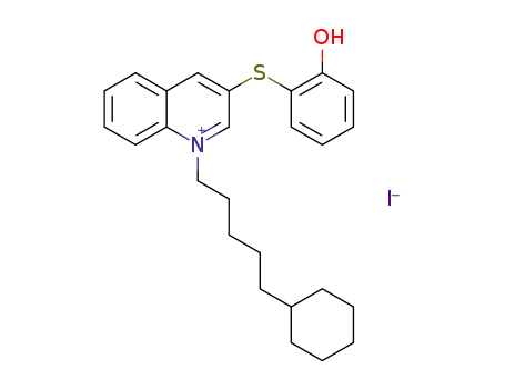 3-(2-hydroxyphenylsulfanyl)-1-(5-cyclohexylpentyl)quinolin-1-ium iodide