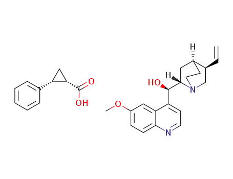 (2S,4S)-2-((R)-hydroxy-(6-methoxyquinolin-4-yl)methyl)-8-vinyl-1-azoniabicyclo[2.2.2]octane (1S,2R)-2-phenylcyclopropanecarboxylate