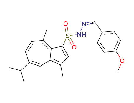 Molecular Structure of 1338351-05-5 (N'-(4-methoxybenzylidene)-5-isopropyl-3,8-dimethylazulene-1-sulfonohydrazide)
