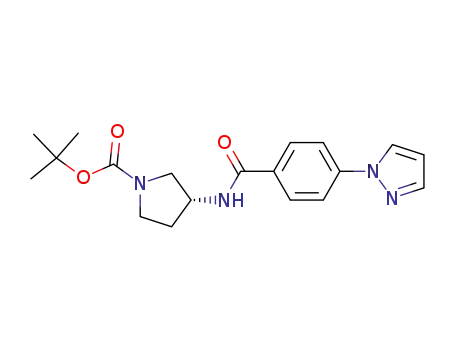 (R)-tert-butyl 3-(4-(1H-pyrazol-1-yl)benzamido)pyrrolidine-1-carboxylate