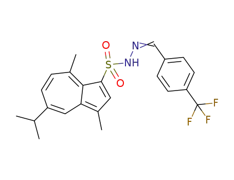 Molecular Structure of 1338351-06-6 (N'-(4-trifluoromethylbenzylidene)-5-isopropyl-3,8-dimethylazulene-1-sulfonohydrazide)