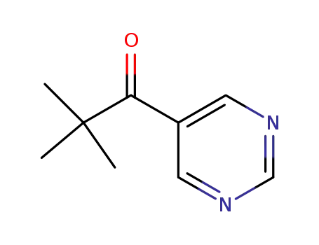Molecular Structure of 103686-53-9 (1-Propanone, 2,2-dimethyl-1-(5-pyrimidinyl)- (9CI))