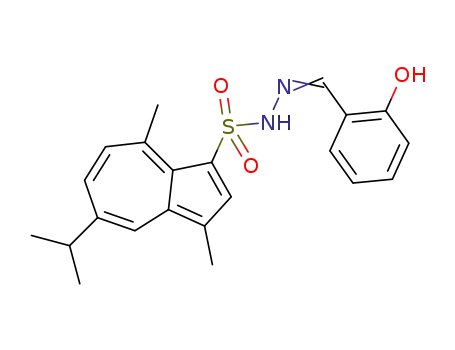 Molecular Structure of 1338351-07-7 (N'-(2-hydroxybenzylidene)-5-isopropyl-3,8-dimethylazulene-1-sulfonohydrazide)