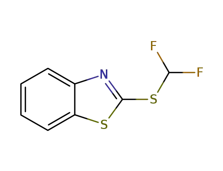 Molecular Structure of 943-08-8 (2-(DIFLUOROMETHYLTHIO)BENZOTHIAZOLE)