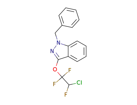 Molecular Structure of 1300727-54-1 (1-benzyl-3-(2-chloro-1,1,2-trifluoroethoxy)-1H-indazole)