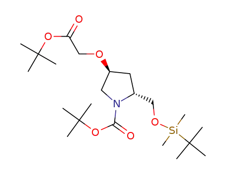 (2R,4S)-4-tert-butoxycarbonylmethoxy-2-(tert-butyldimethylsilanyloxymethyl)pyrrolidine-1-carboxylic acid tert-butyl ester