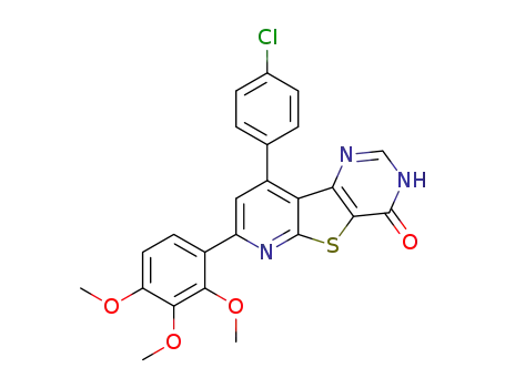 7-(2',3',4'-trimethoxyphenyl)-9-(p-chlorophenyl)-pyrido[3',2':4,5]-thieno[3,2-d]pyrimidine-4(3H)-one