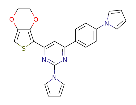2-(pyrrol-1-yl)-4-[4-(pyrrol-1-yl)phenyl]-6-(3,4-ethylenedioxythien-2-yl)pyrimidine