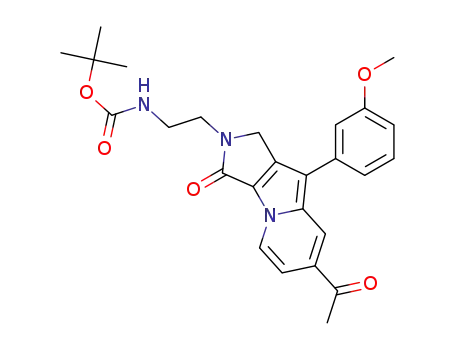 tert-butyl 2-(7-acetyl-9-(3-methoxyphenyl)-3-oxo-1H-pyrrolo[3,4-β]indolizin-2(3H)-yl)ethylcarbamate