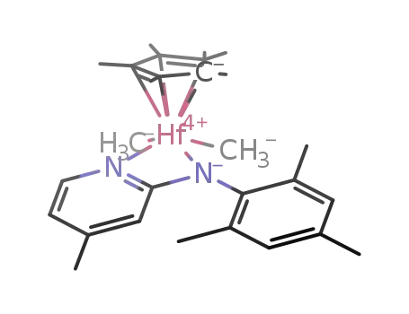 [(1,2,3,4,5-pentamethylcyclopentadienyl)Hf(N-mesityl-4-methylpyridine-2-amido)Me<sub>2</sub>]