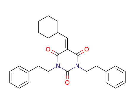 5-(cyclohexylmethylene)-1,3-diphenethylpyrimidine-2,4,6(1H,3H,5H)-trione