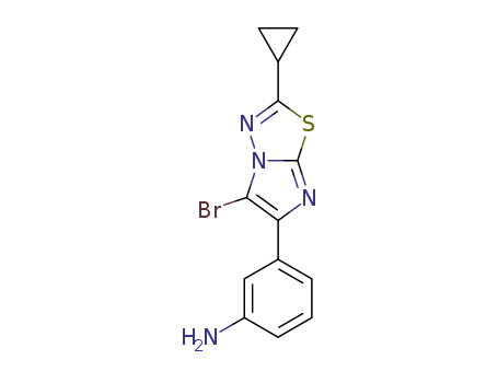 3-(5-bromo-2-cyclopropylimidazo[2,1-b][1,3,4]thiadiazol-6-yl)aniline