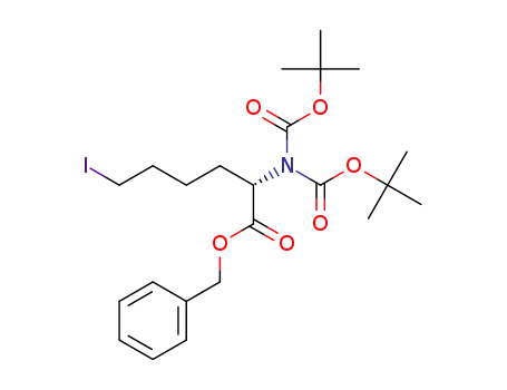 benzyl 2-(S)-[bis-(tert-butoxycarbonyl)amino]-6-iodohexanoate
