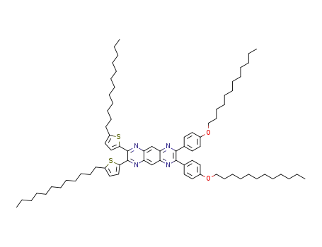 Molecular Structure of 1227468-69-0 (2,3-bis(4-(dodecyloxy)phenyl)-7,8-bis(5-dodecylthiophen-2-yl)pyrazino[2,3-g]quinoxaline)