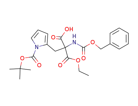 ethyl 2-benzyloxycarbonylamino-2-<N-(t-butoxycarbonyl)-pyrrol-2-ylmethyl>malonate