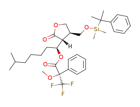 (R)-3,3,3-Trifluoro-2-methoxy-2-phenyl-propionic acid (S)-1-{(3R,4S)-4-[dimethyl-(1-methyl-1-phenyl-ethyl)-silanyloxymethyl]-2-oxo-tetrahydro-furan-3-yl}-6-methyl-heptyl ester