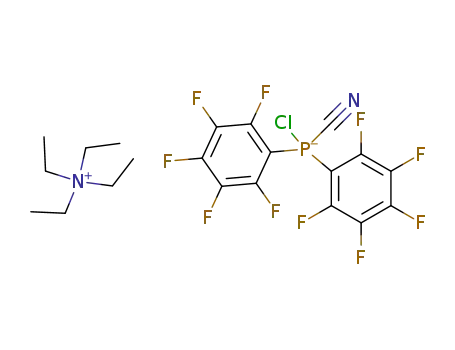 Molecular Structure of 130349-72-3 (C<sub>13</sub>ClF<sub>10</sub>NP<sup>(1-)</sup>*C<sub>8</sub>H<sub>20</sub>N<sup>(1+)</sup>)