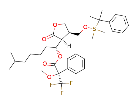 (R)-3,3,3-Trifluoro-2-methoxy-2-phenyl-propionic acid (R)-1-{(3S,4S)-4-[dimethyl-(1-methyl-1-phenyl-ethyl)-silanyloxymethyl]-2-oxo-tetrahydro-furan-3-yl}-6-methyl-heptyl ester