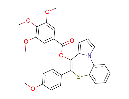 6-p-methoxyphenyl-7-(3,4,5-trimethoxybenzoyloxy)pyrrolo<2,1-d><1,5>-benzothiazepine