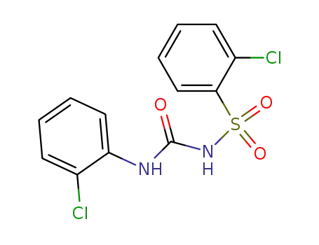 Molecular Structure of 125069-25-2 (N-(2-Chlorphenylsulfonyl)-N'-(2-chlorophenyl)harnstoff)