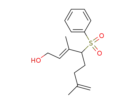 3,7-dimethyl-4-phenylsulfonyl-2E,7-dien-1-ol