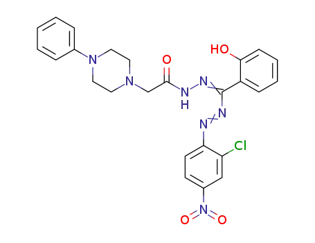 (6Z)-6-([2-(2-chloro-4-nitrophenyl)hydrazinyl]{(E)-[(4-phenylpiperazin-1-yl)acetyl]diazenyl}methylidene)cyclohexa-2,4-dien-1-one