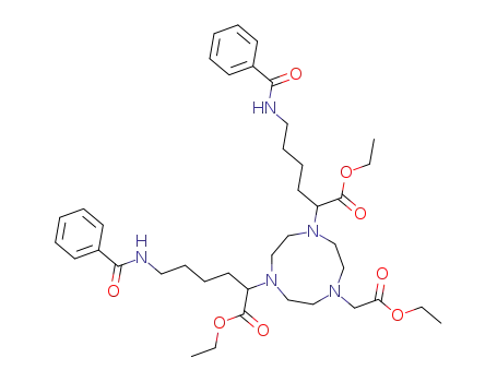 1,4-bis(5-benzamido-1-ethoxycarbonylpentyl)-7-ethoxycarbonyl-1,4,7-triazacyclononane